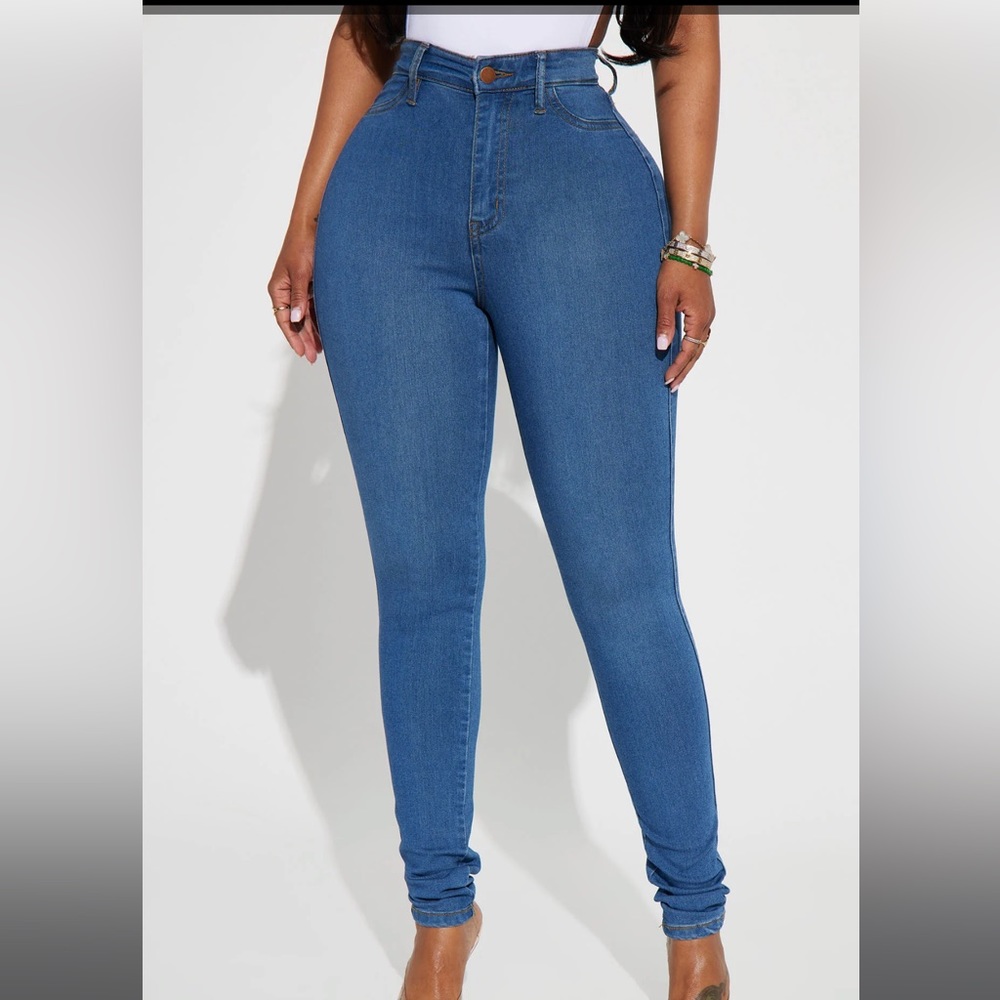 High waist skinny jeans